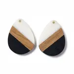 Opaque Resin & Walnut Wood Pendants