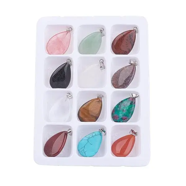 Natural & Synthetic Mixed Gemstone Pendants