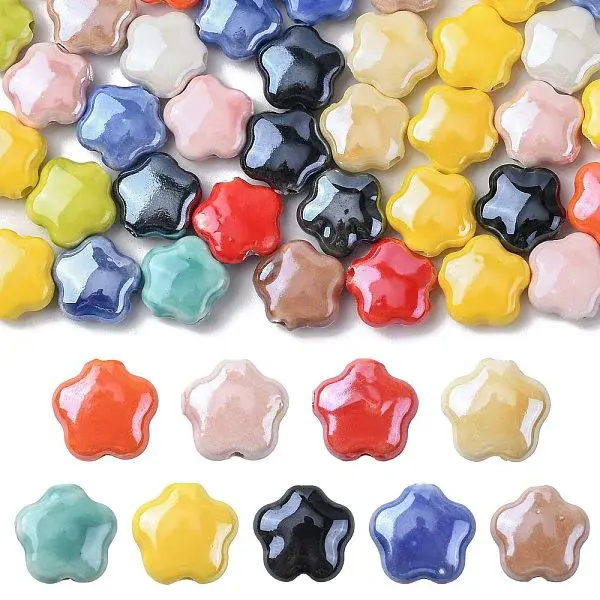 40Pcs Handmade Porcelain Beads