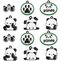 14Pcs 6 Styles Alloy Enamel Pendants
