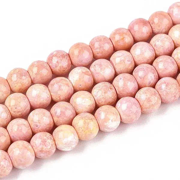 Baking Paint Glass Beads Strands