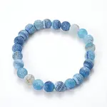 Natural Weathered Agate Beaded Stretch Bracelets