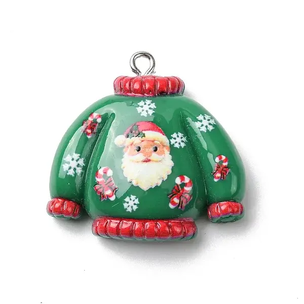 Christmas Opaque Resin Pendants