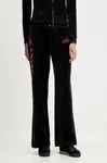 Tepláky Juicy Couture Angel dámské, černá barva, s potiskem, JCNBJ126454