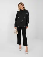 Čierna vzorovaná košeľa