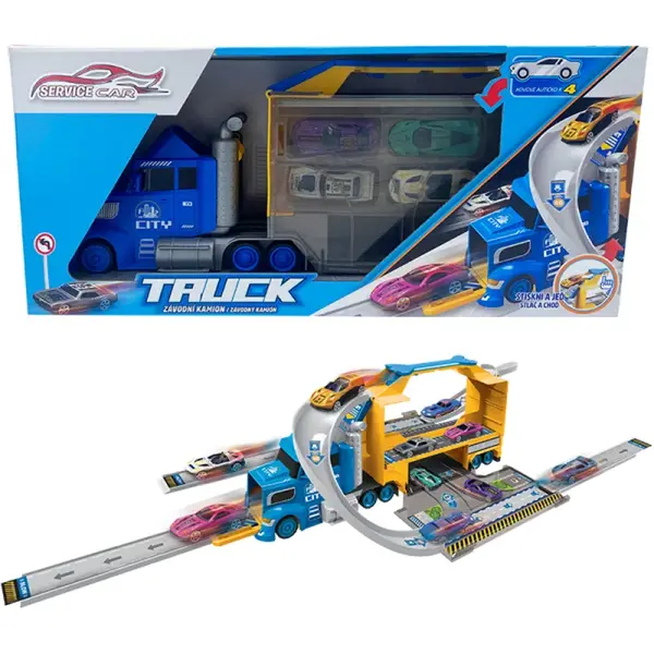 TRUCK se 4 auty a dopravními značkami