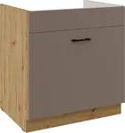 Spodní skříňka pod dřez Bolonia 80 ZL 1S BB - Premium Box Barva korpusu: Dub artisan, Barva dvířek: Truffle Grey