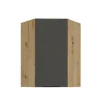Horní rohová skříňka Aria 60x60 GN-90 1F (45°) Barva korpusu: Dub artisan, Barva dvířek: GR - Graphite AFM