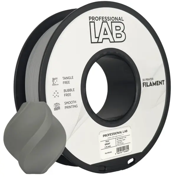 Professional Lab FG-P56-E1, 3D filament, PLA+, Gray, 1kg, 1,75mm