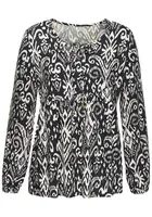 VIVANCE Blúzka  slonová kosť / tmavomodrá