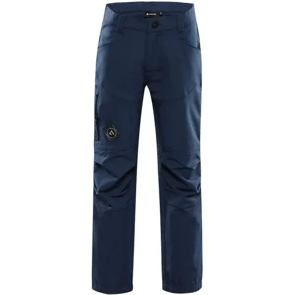 ALPINE PRO FIRSTO Detské softshellové nohavice, tmavo modrá, veľkosť 116-122