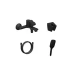 Vaňová batéria Ravak Solar so sprchovacím setom 150 mm čierna X07S106