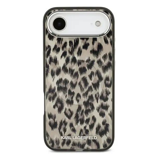Zadní kryt Karl Lagerfeld IML Leopard MagSafe pro Apple iPhone Air, hnědá