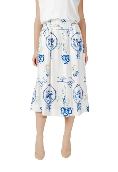 Dámská midi sukně s potiskem