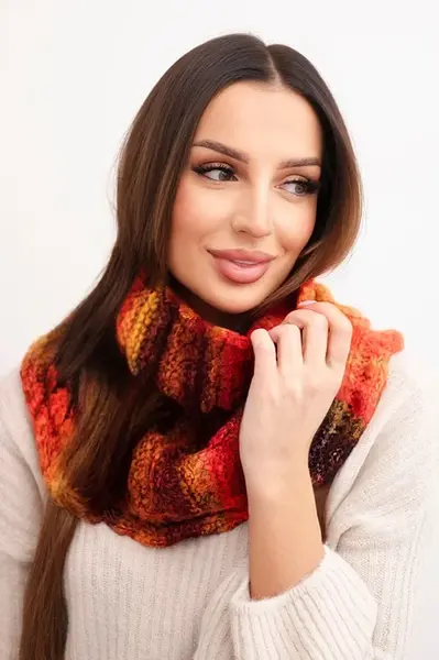 Dámsky zimný šál z vlny KN21 červený