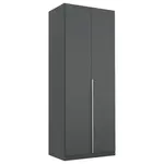 Rauch Möbel ŠATNÍ SKŘÍŇ S OTOČNÝMI DVEŘMI, šedá, 91/229/54 cm