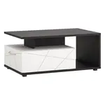 Konferenčný stolík Venezia VENT01 1S biela alpská/dub vicenza čierna /mdf biela L