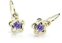 Cutie Jewellery Zlaté detské náušnice C2204-10-X-1 fialová