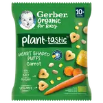 GERBER Organic křupavá srdíčka s mrkví 28 g
