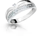 Cutie Jewellery Krásny trblietavý prsteň so zirkónmi Z6820-2544-10-X-2 49 mm