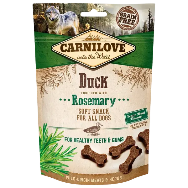 CARNILOVE Dog Semi Moist Snack Duck enriched with Rosemary 200 g