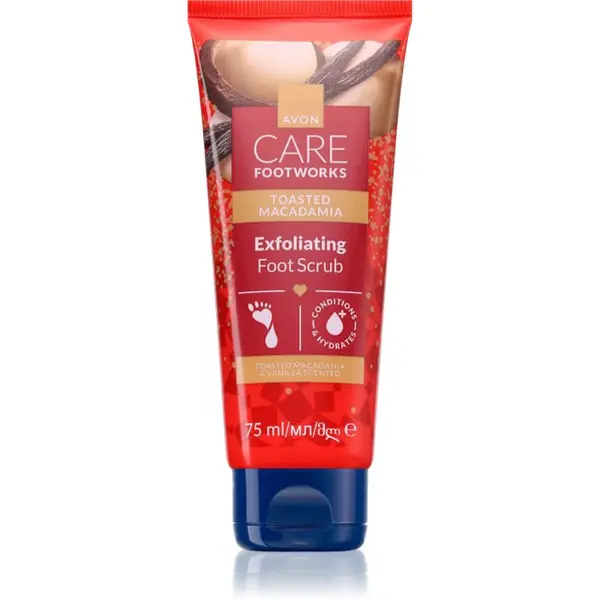 Avon Care Toasted Macadamia exfoliačný peeling na nohy 75 ml