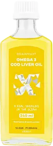 BRAINMAX Omega 3, Olej z tresčích jater, citrón 240 ml