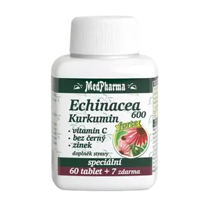 MEDPHARMA Echinacea 600 FORTE +Kurkumin+Vitamin C +Černý bez+Zinek 67 tablet
