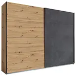 Rauch Möbel SKŘÍŇ S POSOUVACÍMI DVEŘMI, antracitová, dub artisan, 271/210/62 cm