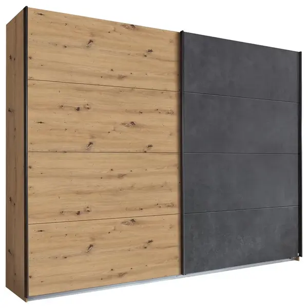 Rauch Möbel SKŘÍŇ S POSOUVACÍMI DVEŘMI, antracitová, dub artisan, 271/210/62 cm