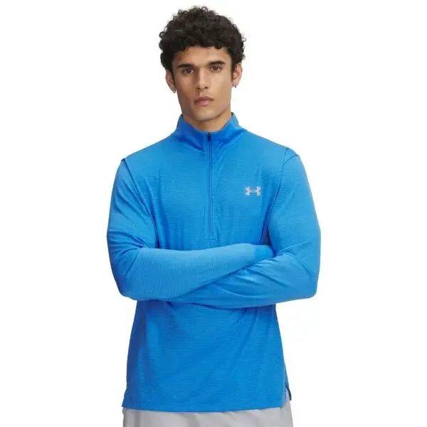 Under Armour LAUNCH 1/4 ZIP Pánské běžecké triko, modrá, velikost