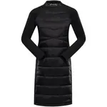 ALPINE PRO OMERA Dámske zateplené šaty, čierna, veľkosť