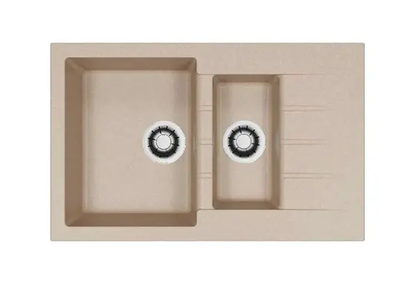 Alveus Cadit - Granitový drez 79x50 cm, Quick-Close, ivory 1149168