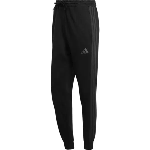 adidas 3 STRIPES FL TC PANTS M Pánske tepláky, čierna, veľkosť XXL