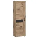 Šatní skříň Grano GRNGS1L 1D dub viking/pvc dub viking/pvc šedý vesmír