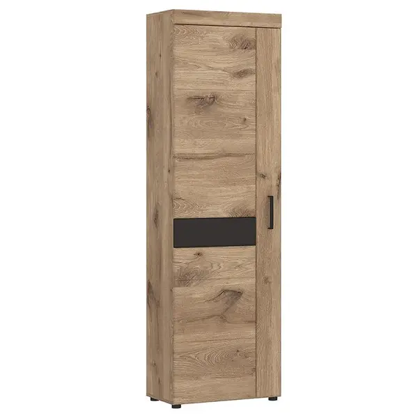 Šatní skříň Grano GRNGS1L 1D dub viking/pvc dub viking/pvc šedý vesmír