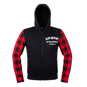 Moto mikina W-TEC Black Heart Ramforge červeno-černá S