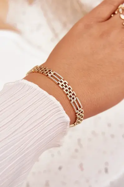 Dámsky náramok z chirurgickej ocele so zirkónmi