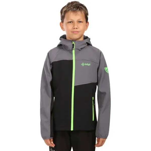 KILPI RAVIO Chlapecká softshellová bunda, černá, velikost