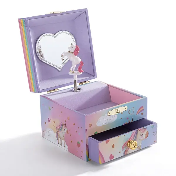 Dětská šperkovnice s hracím strojkem a jednorožcem