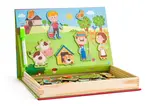 Adam Toys Dřevěná magnetická skládačka Farma