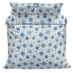 Povlečeme vše Bavlněné povlečení Vločky modrobílé 140x200, 70x90 cm