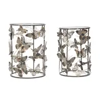 KONFERENČNÍ STOLEK, šedá, barvy zlata, kov, sklo,