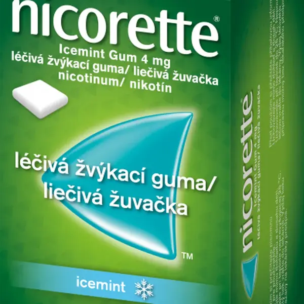 NICORETTE Icemint Gum 4mg léčivá žvýkací guma pro odvykání kouření 105 ks