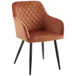 Ti'me ŽIDLE S PODRUČKAMI, železo, tkaná látka, hnědá, černá