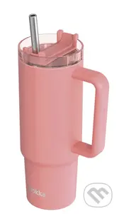 Nerezový termohrnček so slamkou Vibe Coral 880 ml