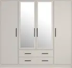 Šatní skříň Smart SR1 Varianta: Se zrcadlem, Barva korpusu + barva dveří: Kašmír