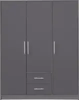 Šatní skříň Smart SR2 Varianta: Bez zrcadla, Barva korpusu + barva dveří: Antracit