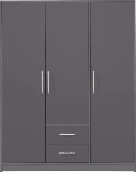 Šatní skříň Smart SR2 Varianta: Bez zrcadla, Barva korpusu + barva dveří: Antracit