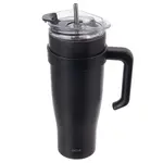 Nerezový termohrnek s brčkem TERMO 1,2 l, černý